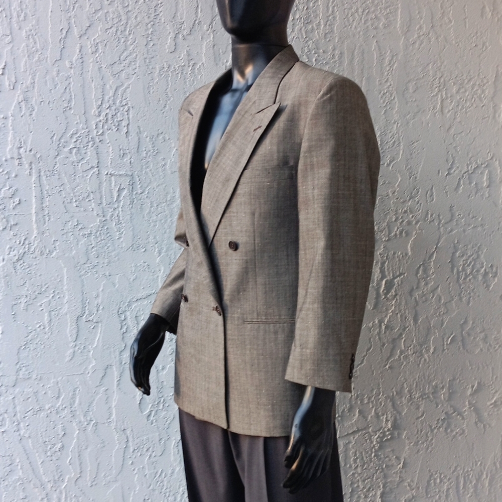 Charles Jourdan Monsieure Men's Vintage Double Breasted Luxury Blazer